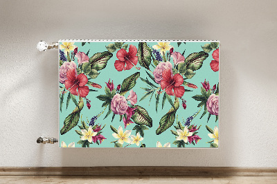 Magnetic radiator cover Leaves and flowers