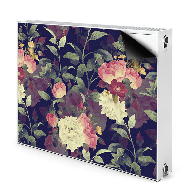 Magnetic radiator mat Vintage flowers