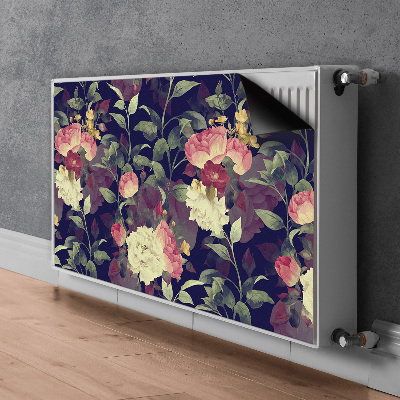 Magnetic radiator mat Vintage flowers