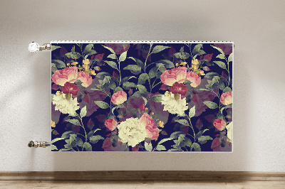 Magnetic radiator mat Vintage flowers