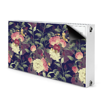 Magnetic radiator mat Vintage flowers