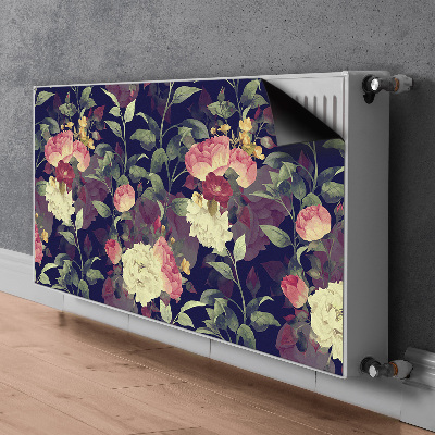 Magnetic radiator mat Vintage flowers