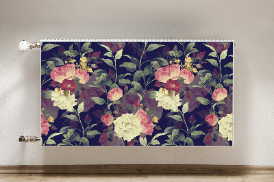 Magnetic radiator mat Vintage flowers