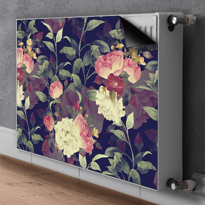 Magnetic radiator mat Vintage flowers