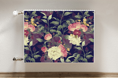 Magnetic radiator mat Vintage flowers