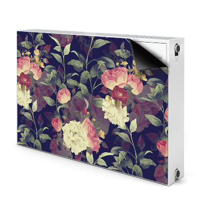 Magnetic radiator mat Vintage flowers