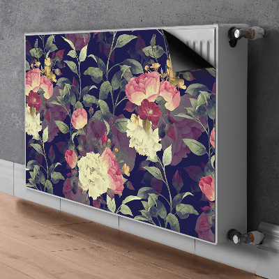 Magnetic radiator mat Vintage flowers