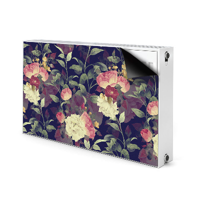 Magnetic radiator mat Vintage flowers