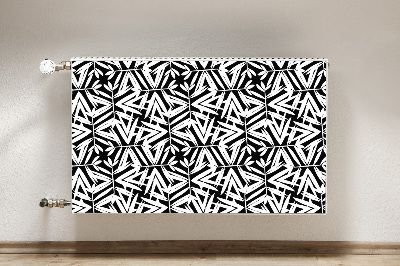 Radiator cover Black and white pattern