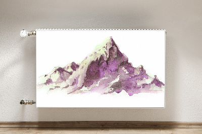 Magnetic radiator mat Winter mountains