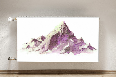 Magnetic radiator mat Winter mountains