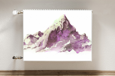 Magnetic radiator mat Winter mountains