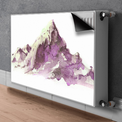 Magnetic radiator mat Winter mountains