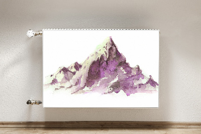 Magnetic radiator mat Winter mountains