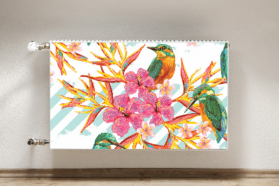 Printed radiator mat Summer birds