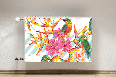 Printed radiator mat Summer birds