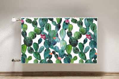 Decorative radiator cover Cacti with flowers