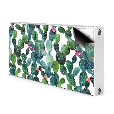 Decorative radiator cover Cacti with flowers