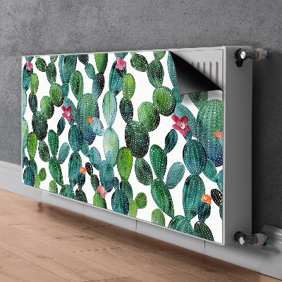 Decorative radiator cover Cacti with flowers