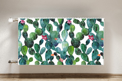 Decorative radiator cover Cacti with flowers