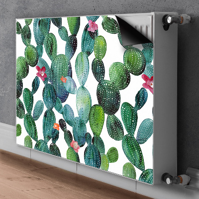 Decorative radiator cover Cacti with flowers