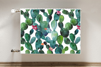 Decorative radiator cover Cacti with flowers