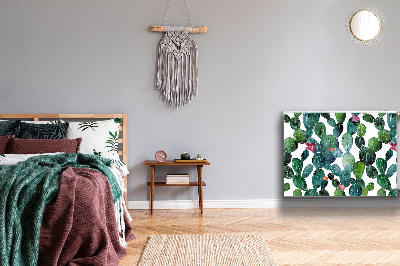 Decorative radiator cover Cacti with flowers