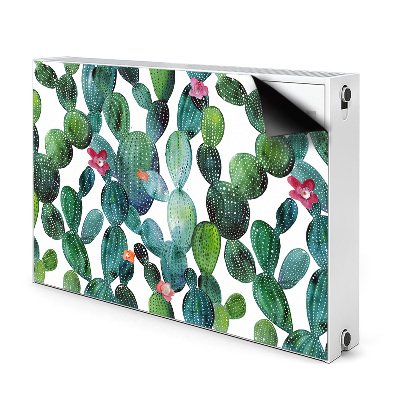 Decorative radiator cover Cacti with flowers