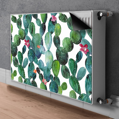 Decorative radiator cover Cacti with flowers