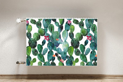 Decorative radiator cover Cacti with flowers