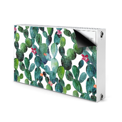 Decorative radiator cover Cacti with flowers