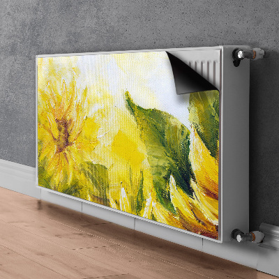 Decorative radiator cover Sunflowers