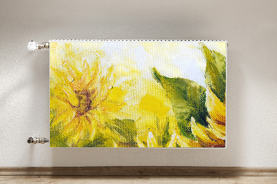 Decorative radiator cover Sunflowers