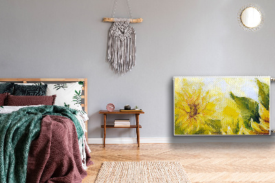 Decorative radiator cover Sunflowers