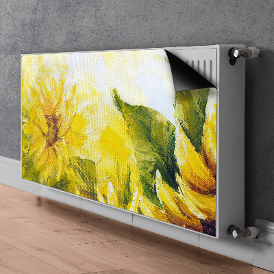 Decorative radiator cover Sunflowers