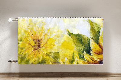 Decorative radiator cover Sunflowers