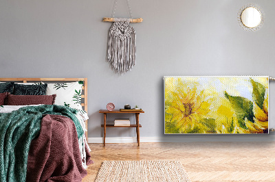 Decorative radiator cover Sunflowers