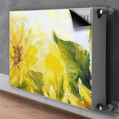 Decorative radiator cover Sunflowers