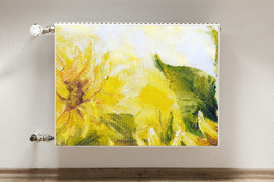 Decorative radiator cover Sunflowers