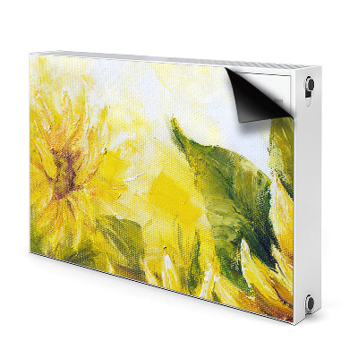 Decorative radiator cover Sunflowers