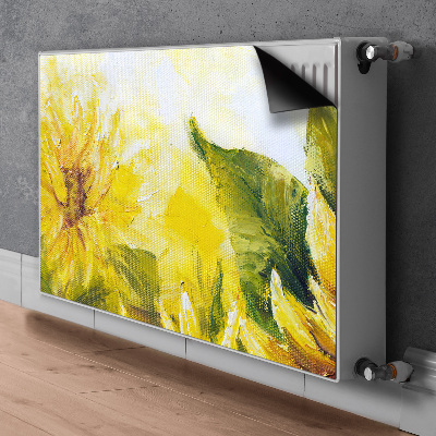 Decorative radiator cover Sunflowers