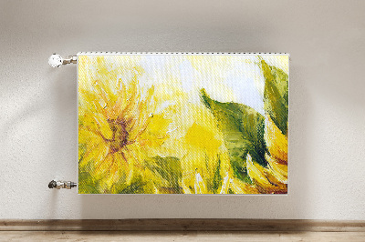 Decorative radiator cover Sunflowers