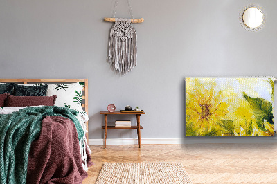 Decorative radiator cover Sunflowers