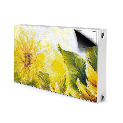 Decorative radiator cover Sunflowers