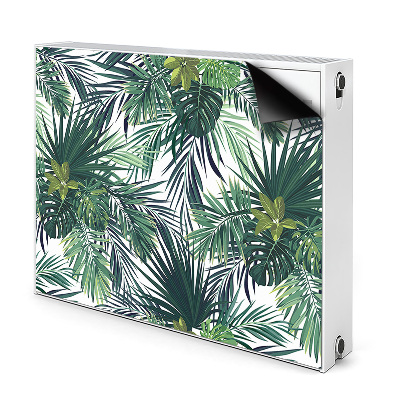 Decorative radiator cover Tropical leaves