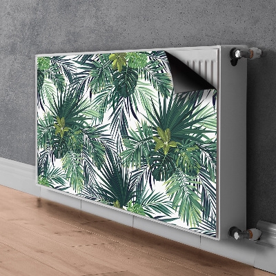 Decorative radiator cover Tropical leaves