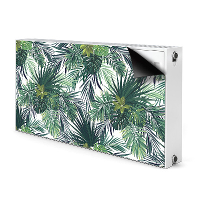 Decorative radiator cover Tropical leaves