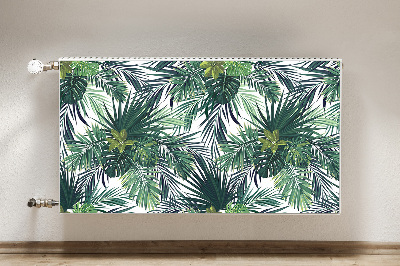 Decorative radiator cover Tropical leaves