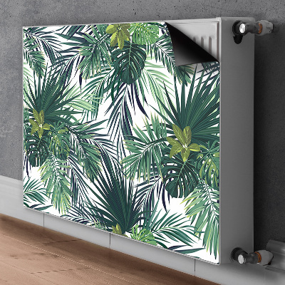 Decorative radiator cover Tropical leaves