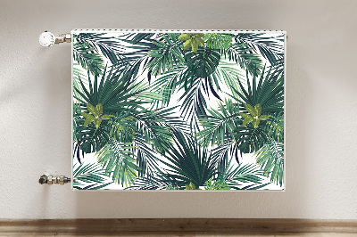 Decorative radiator cover Tropical leaves